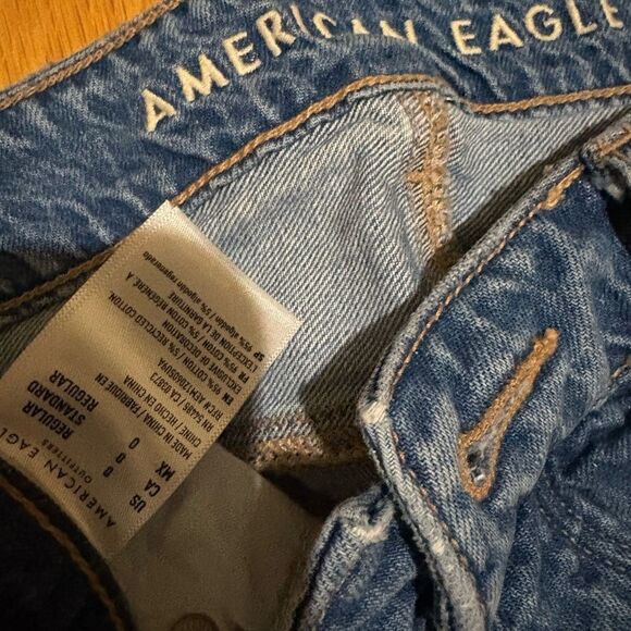 American Eagle Outfitters Blue and Black Distressed Boyfriend Jeans - Picture 5 of 8